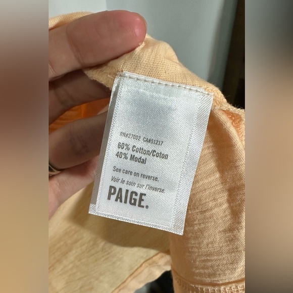 NWT Paige Gala Tank Top Light Orange Peel Bow Detail XS - Picture 8 of 8